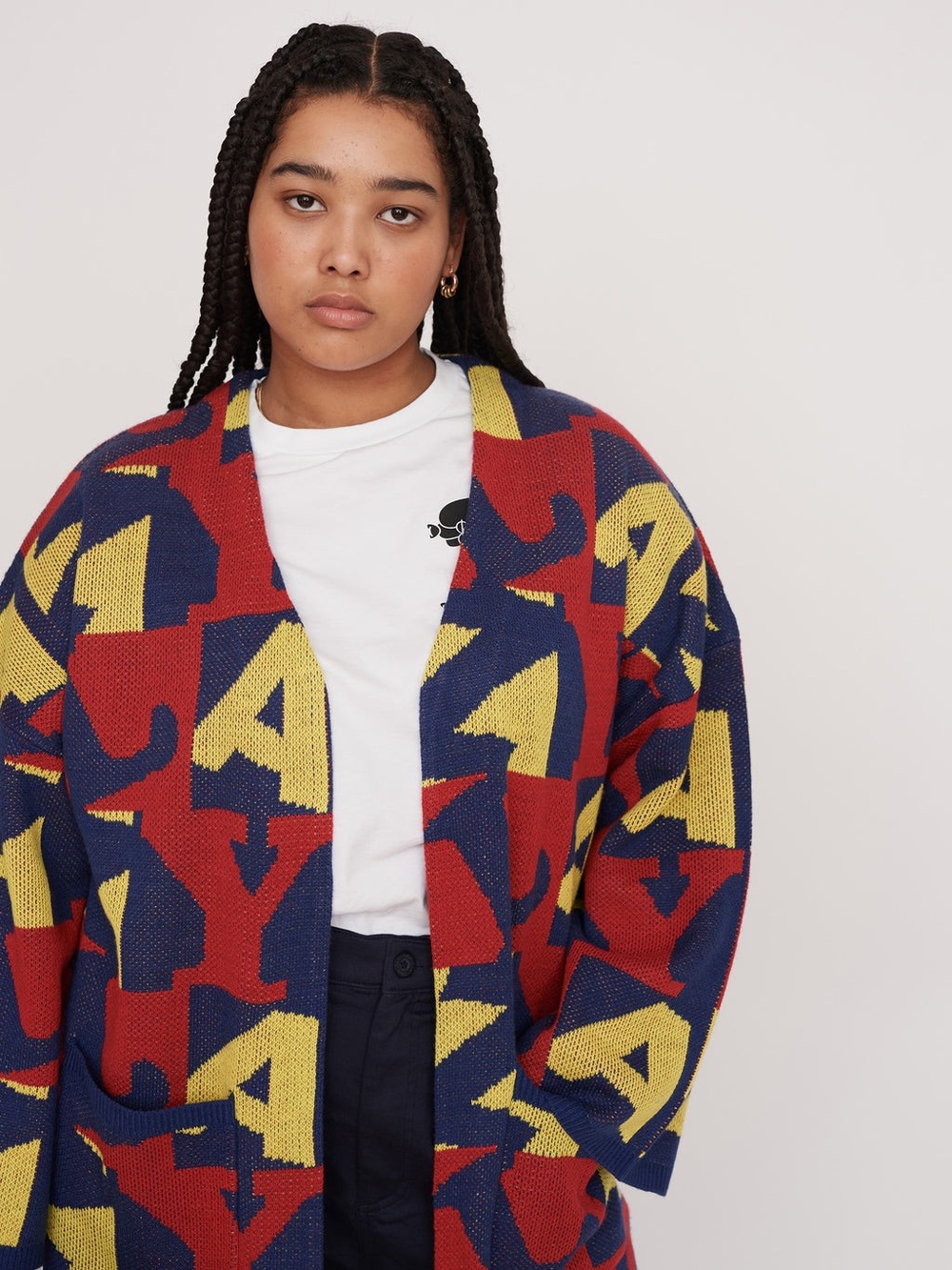 Longline Lazy Cardigan By Lazy Oaf. Size L/XL EUC
